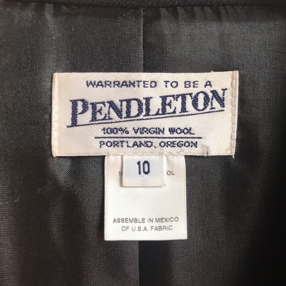 Pendleton Women’s Black 100% Virgin Wool Blazer J… - image 4